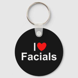 I Love (Heart) Facials Key Ring