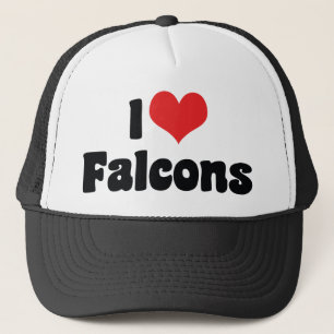 I Love Heart Falcons Trucker Hat