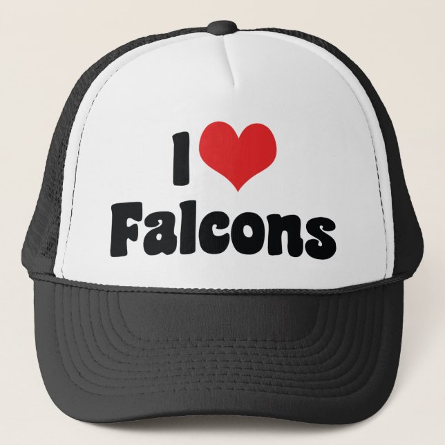 I Love Heart Falcons Trucker Hat (Front)