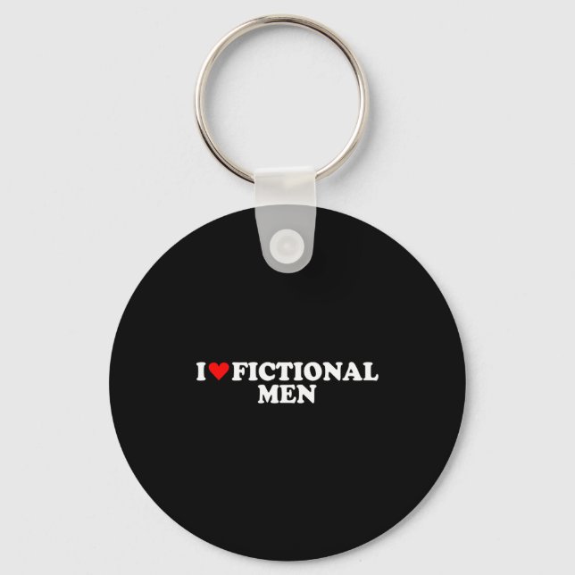 I Love Heart Fictional Men Simple Cute Funny Readi Key Ring (Front)