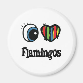 I Love (Heart) Flamingos Magnet