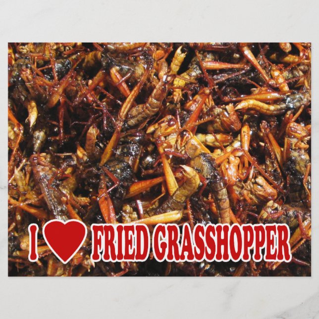 I Love (Heart) Fried Grasshopper Flyer (Front)