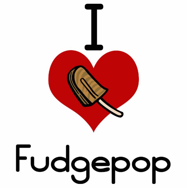 I love-heart fudgesicle photo sculpture decoration (Front)