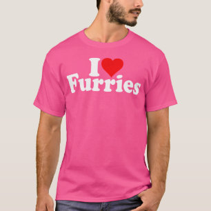 I Love Heart Furries Furry Fandom Cosplay Fursuit T-Shirt
