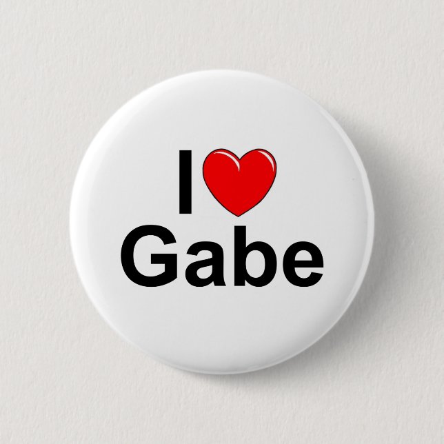 I Love (Heart) Gabe 6 Cm Round Badge (Front)