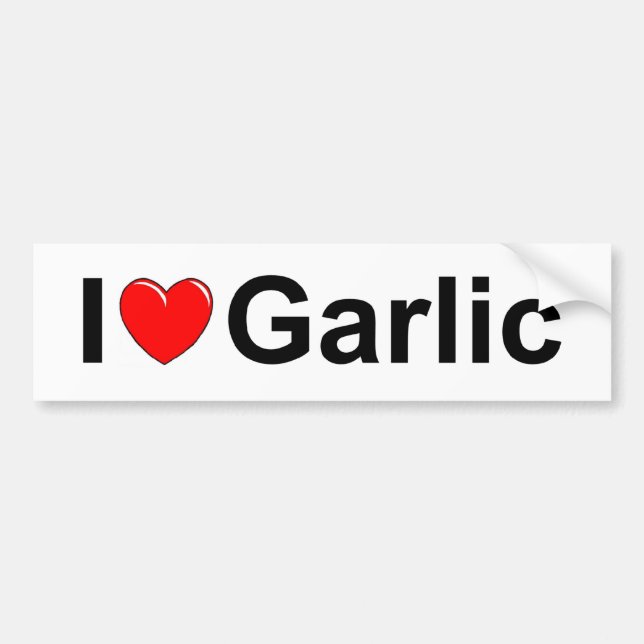 I Love (Heart) Garlic Bumper Sticker (Front)