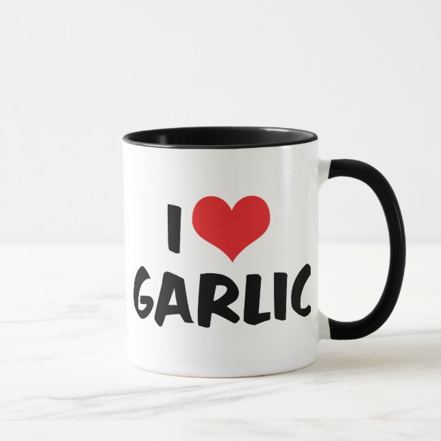 I Love Heart Garlic - Stinking Rose Lover Mug (Right)