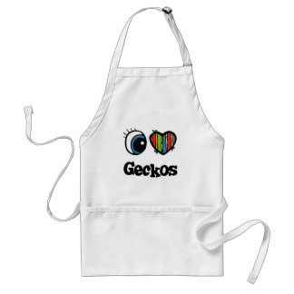 I Love (Heart) Geckos Standard Apron