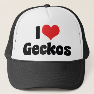 I Love Heart Geckos Trucker Hat