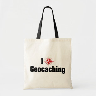 I Love Heart Geocaching - Treasure Hunter Tote Bag