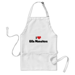 I Love Heart Gila Monsters - Lizard Lover Standard Apron