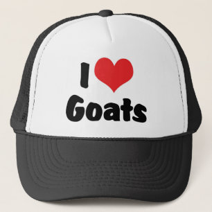 I Love Heart Goats - Goat Lover Trucker Hat