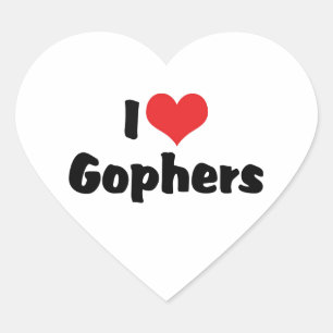 I Love Heart Gophers Sticker