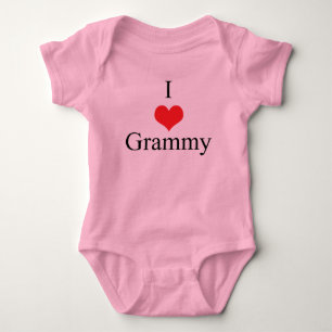 I Love (Heart) Grammy Baby Bodysuit