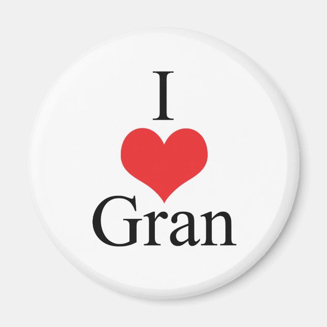 I Love (Heart) Gran Magnet (Front)