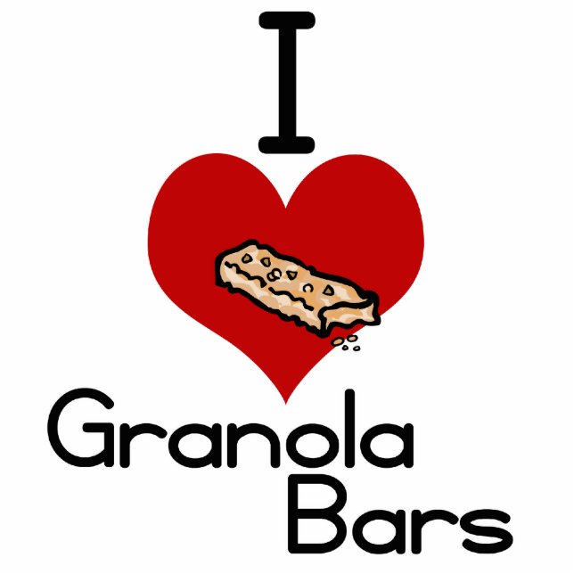 I love-heart granola bars photo sculpture decoration (Front)