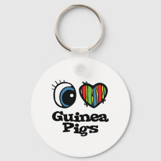 I Love (Heart) Guinea pigs Key Ring