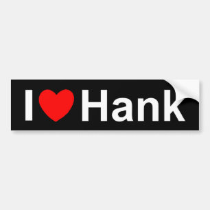 I Love (Heart) Hank Bumper Sticker