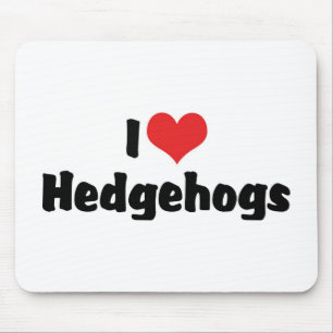 I Love Heart Hedgehogs Mouse Mat