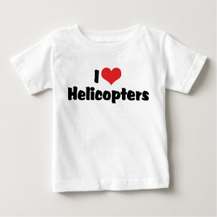 I Love Heart Helicopters Baby T-Shirt