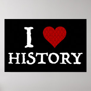 I Love (Heart) History Poster