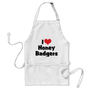 I Love Heart Honey Badgers Standard Apron
