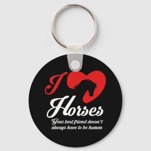 I Love/Heart Horses Key Ring