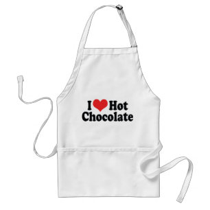 I Love Heart Hot Chocolate - Hot Cocoa Lovers Standard Apron