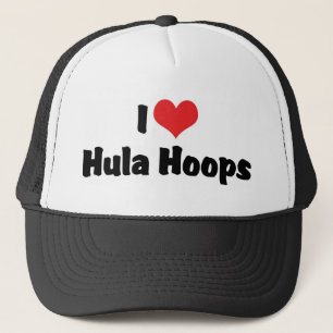 I Love Heart Hula Hoops - 1950's Hula Hoop Lover Trucker Hat
