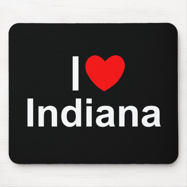 I Love (Heart) Indiana Mouse Mat (Front)