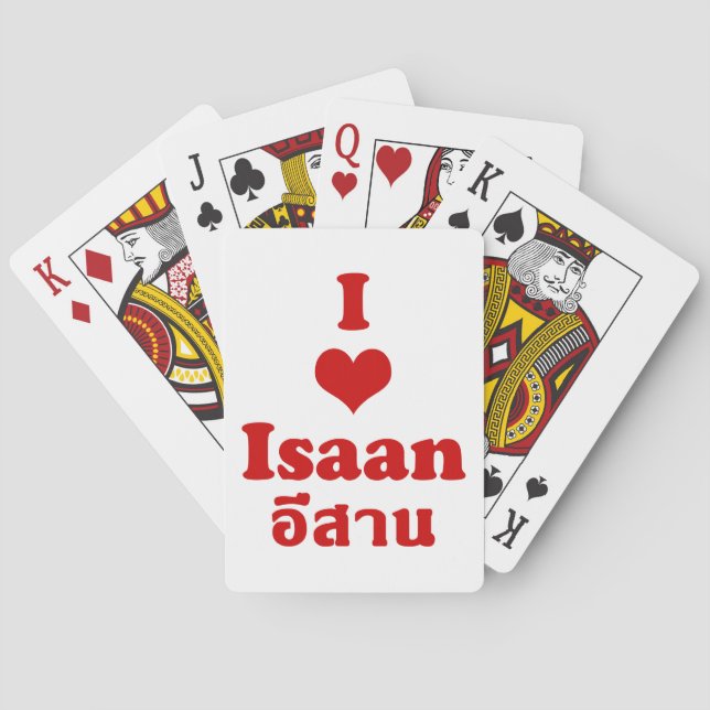 I Love (Heart) Isaan Playing Cards (Back)