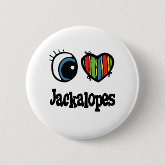 I Love (Heart) Jackalopes 6 Cm Round Badge