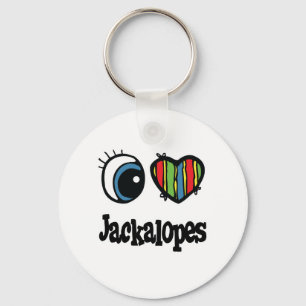 I Love (Heart) Jackalopes Key Ring