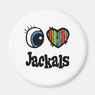I Love (Heart) Jackals Magnet