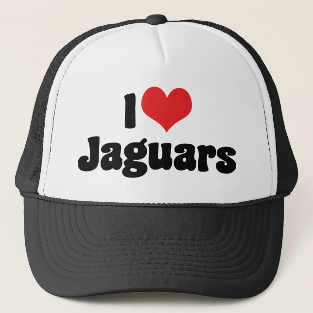 I Love Heart Jaguars Trucker Hat (Front)