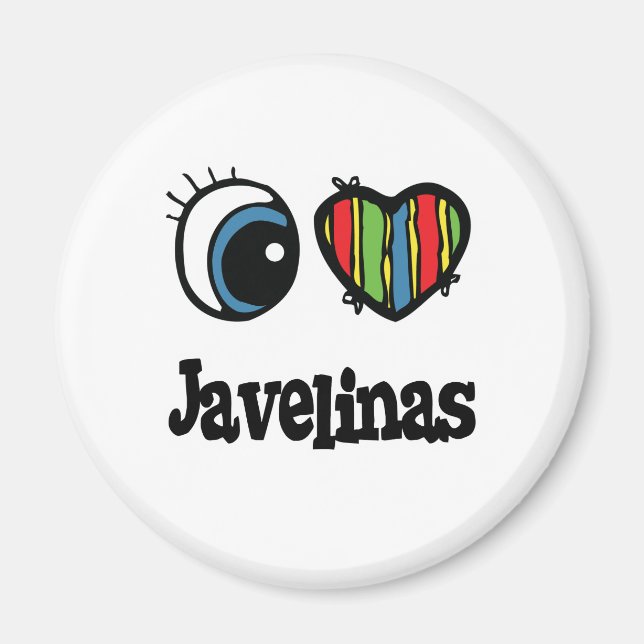 I Love (Heart) Javelinas Magnet (Front)