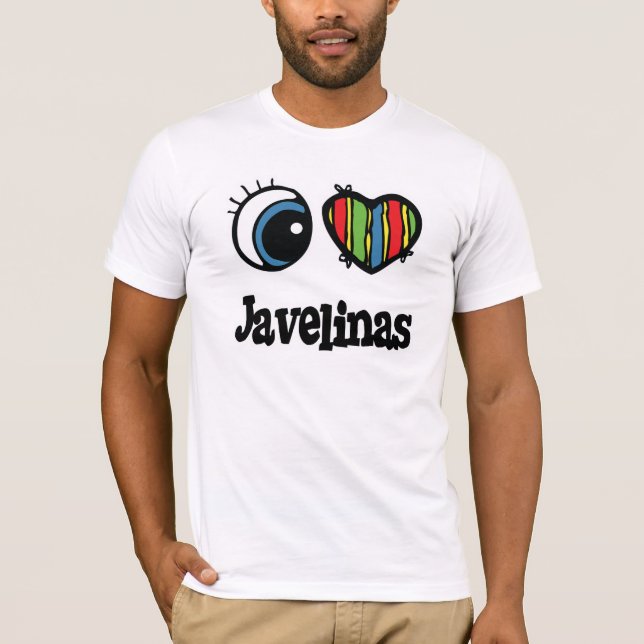 I Love (Heart) Javelinas T-Shirt (Front)