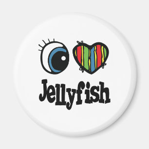 I Love (Heart) Jellyfish Magnet