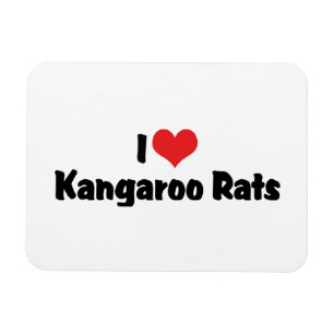 I Love Heart Kangaroo Rats Magnet