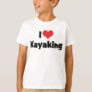 I Love Heart Kayaking - River Rafting T-Shirt