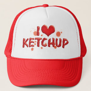 I Love Heart Ketchup - Catsup Lover Trucker Hat