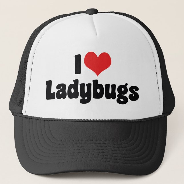 I Love Heart Ladybugs - Ladybug Lovers Trucker Hat (Front)
