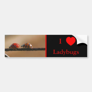 I Love Heart Ladybugs Nature 2 Bumper Sticker