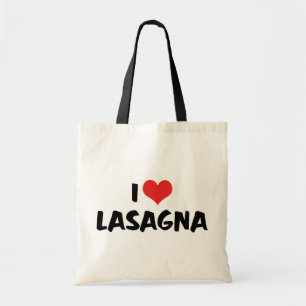 I Love Heart Lasagne - Italian Food Pasta Lover Tote Bag