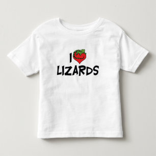 I Love Heart Lizards - Reptile Lover Toddler T-Shirt