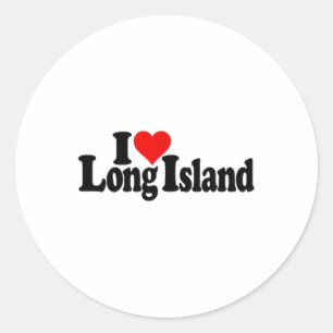I Love Heart Long Island _1  Classic Round Sticker