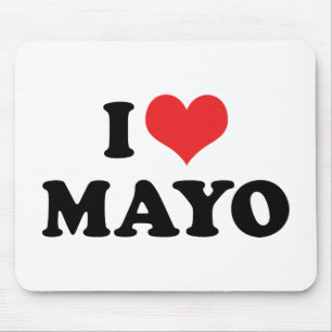 I Love Heart Mayo - Mayonnaise Lover Mouse Mat