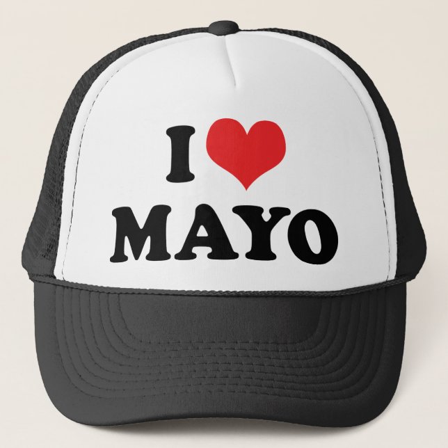 I Love Heart Mayo - Mayonnaise Lover Trucker Hat (Front)