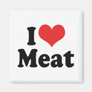 I Love Heart Meat - Beef Steak BBQ Lover Magnet