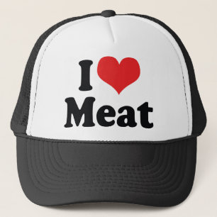 I Love Heart Meat - Beef Steak BBQ Lover Trucker Hat